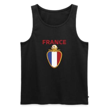 France Football 2022 Football France - Débardeur bio Premium Homme - noir - Devant - AI Model Male 178 light (178cm)