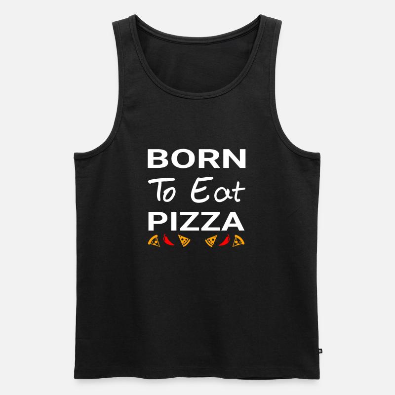 Pizza - Männer Premium Bio Tank Top - Schwarz