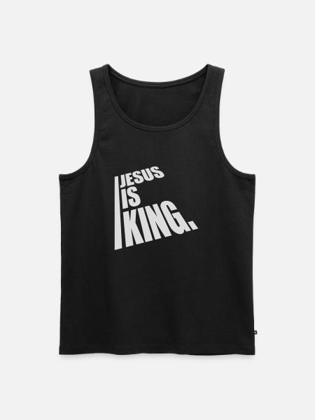 jesus is king quote - Men's Premium Organic Tank Top - black