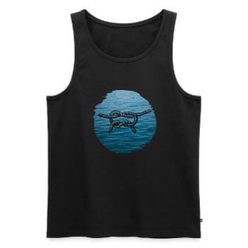Sea Water Beach - Men's Premium Organic Tank Top - black - Front - AI Model Male 178 light (178cm)