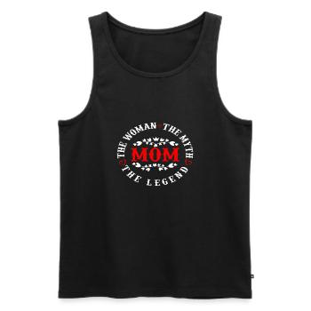Mama Mama Die Frau Der Mythos Die Legende - Männer Premium Bio Tank Top - Schwarz - Vorne - AI Model Male 178 light (178cm)