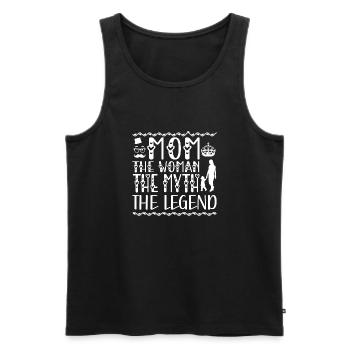 Mama Mama Die Frau Der Mythos Die Legende - Männer Premium Bio Tank Top - Schwarz - Vorne - AI Model Male 178 light (178cm)