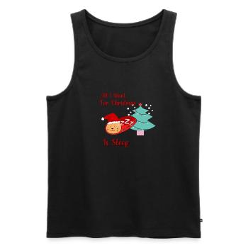 Alles, was ich mir zu Weihnachten wünsche, ist Schlaf - Männer Premium Bio Tank Top - Schwarz - Vorne - Michal (187cm)