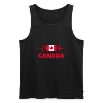 Canada Football 2022 Heartbeat Canada - Men's Premium Organic Tank Top - black - Front - Michal (187cm)