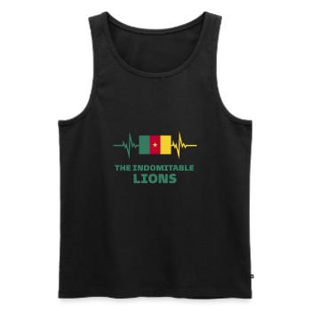 The Indomitable lions - Men's Premium Organic Tank Top - black - Front - AI Model Male 178 light (178cm)