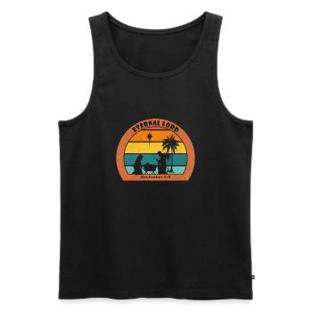 Christmas Nativity with Jesus - Eternal Lord - Men's Premium Organic Tank Top - black - Front - Michal (187cm)