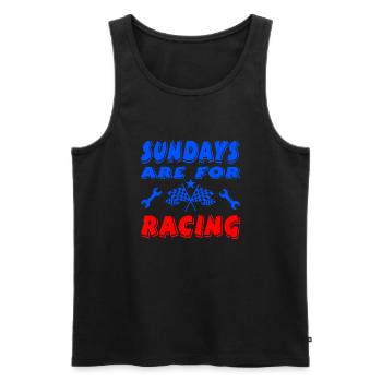 Auto - Männer Premium Bio Tank Top - Schwarz - Vorne - Michal (187cm)