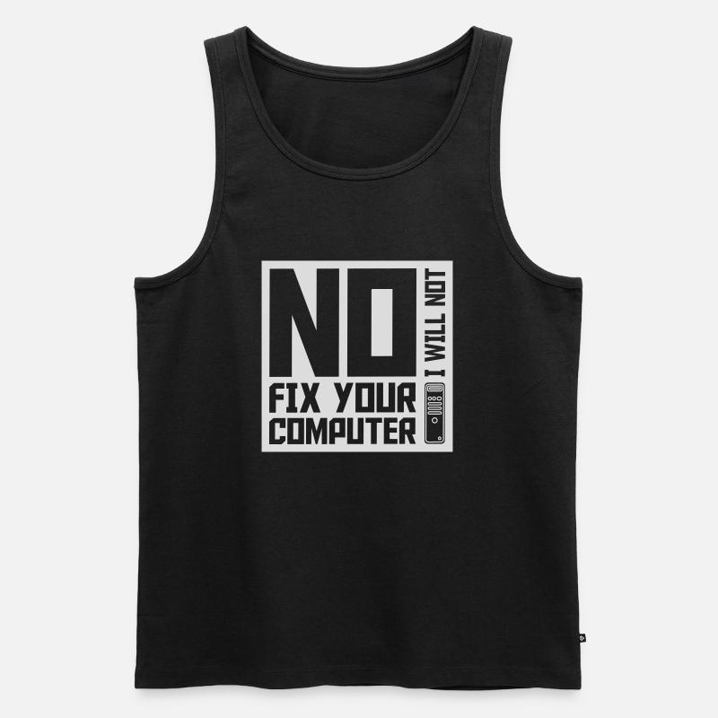 not fix your computer - Männer Premium Bio Tank Top - Schwarz