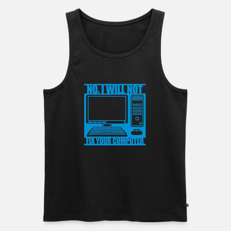 not fix your computer - Männer Premium Bio Tank Top - Schwarz