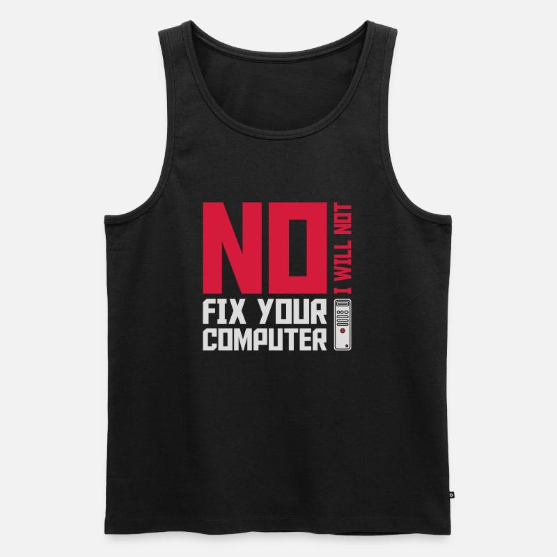 not fix your computer - Männer Premium Bio Tank Top - Schwarz