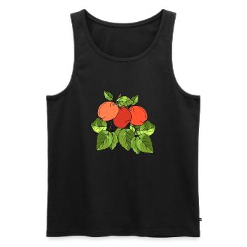 Apples - Men's Premium Organic Tank Top - black - Front - AI Model Male 178 light (178cm)