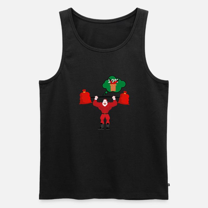 Passend zum Weihnachtsmann - Männer Premium Bio Tank Top - Schwarz