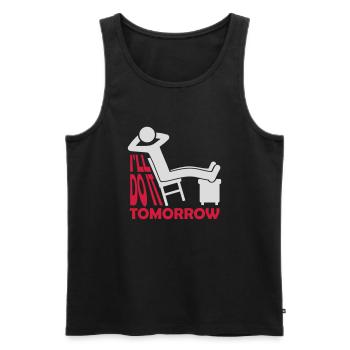 Citation de Do It Tomorrow - Débardeur bio Premium Homme - noir - Devant - Michal (187cm)