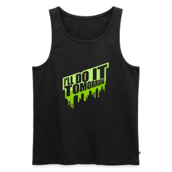 Citation de Do It Tomorrow - Débardeur bio Premium Homme - noir - Devant - AI Model Male 178 light (178cm)