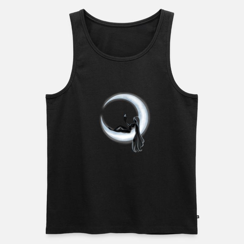 Moonbook - Männer Premium Bio Tank Top - Schwarz
