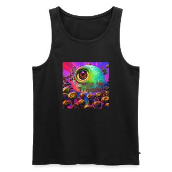 Eye M Trippin •04 - Débardeur bio Premium Homme - noir - Devant - Michal (187cm)