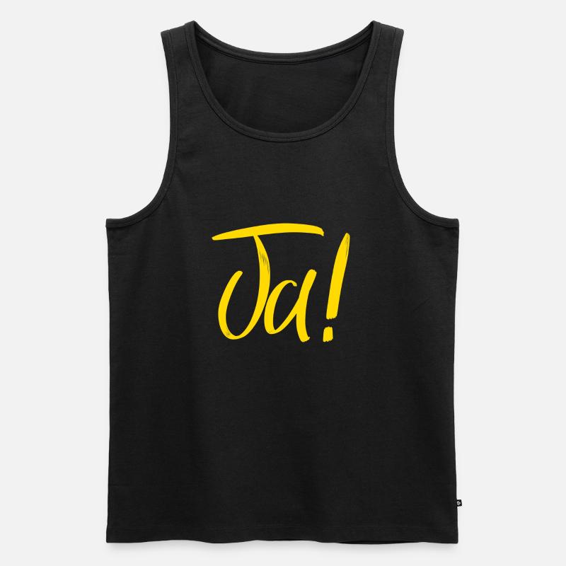 Ja ! - Männer Premium Bio Tank Top - Schwarz