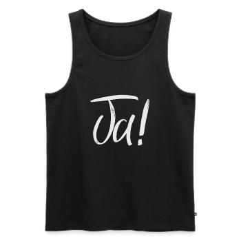 Ja ! - Männer Premium Bio Tank Top - Schwarz - Vorne - AI Model Male 178 light (178cm)
