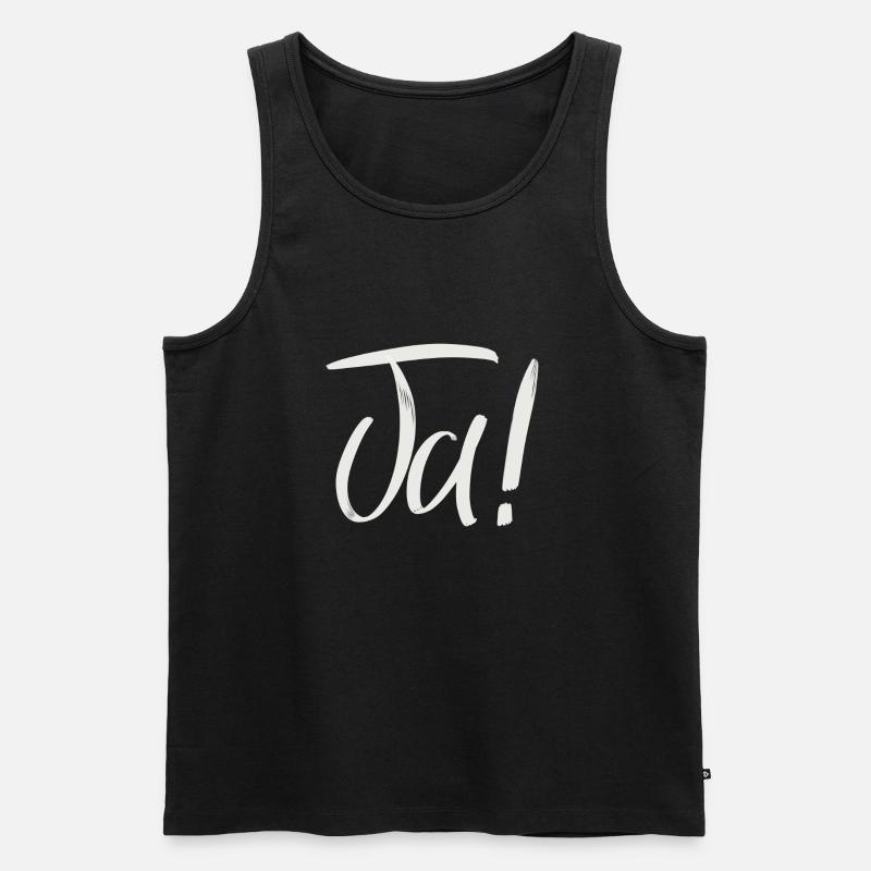 Ja ! - Männer Premium Bio Tank Top - Schwarz