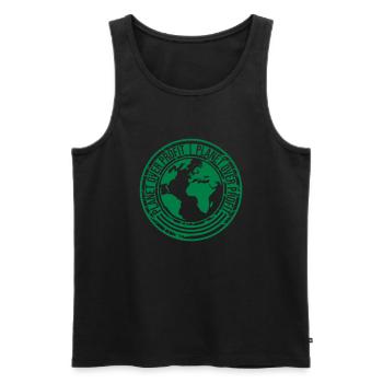 planet over profit quote - Men's Premium Organic Tank Top - black - Front - Michal (187cm)