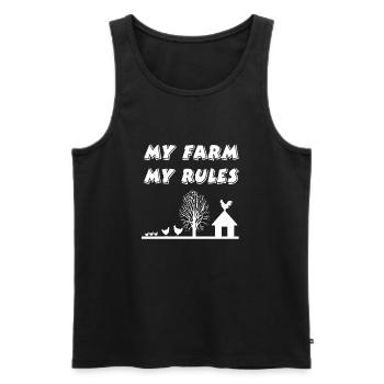 Farm - Men's Premium Organic Tank Top - black - Front - AI Model Male 178 light (178cm)