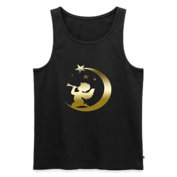Merry Christmas Christmas xmas holiday winter santa nordic - Men's Premium Organic Tank Top - black - Front - Michal (187cm)