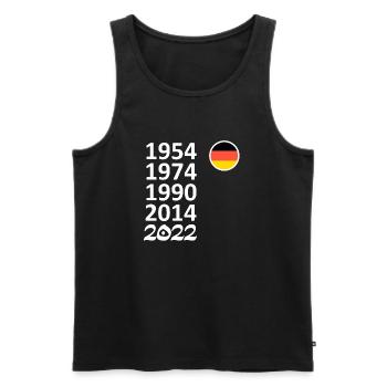 WM, 2022, Fußball, Deutschland - Männer Premium Bio Tank Top - Schwarz - Vorne - Michal (187cm)