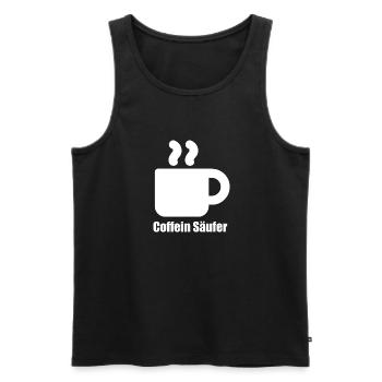 Coffein Säufer - Männer Premium Bio Tank Top - Schwarz - Vorne - Michal (187cm)