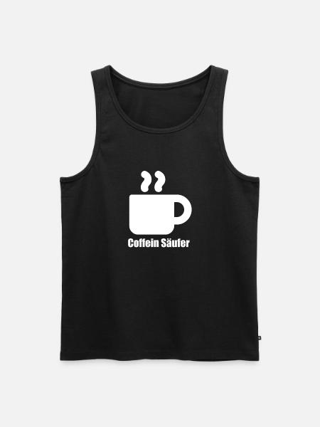Coffein Säufer - Männer Premium Bio Tank Top - Schwarz