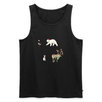 Christmas - Men's Premium Organic Tank Top - black - Front - Michal (187cm)
