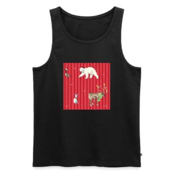 Christmas - Men's Premium Organic Tank Top - black - Front - Michal (187cm)