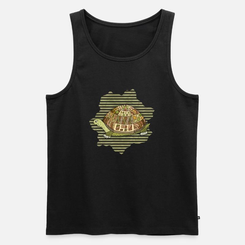 Schildkröte - Männer Premium Bio Tank Top - Schwarz