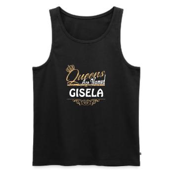 Queens Are Named Gisela Lustiges Geschenk - Männer Premium Bio Tank Top - Schwarz - Vorne - Michal (187cm)