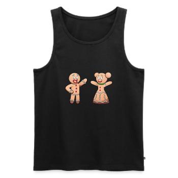 Gingerbread Homme Et Femme - Débardeur bio Premium Homme - noir - Devant - Michal (187cm)