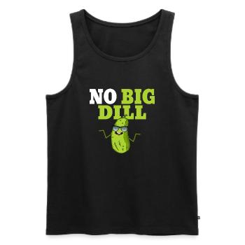 No Big Dill Pickle Cucumber - Men's Premium Organic Tank Top - black - Front - AI Model Male 178 light (178cm)