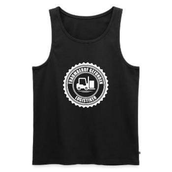 Logistiker - Männer Premium Bio Tank Top - Schwarz - Vorne - AI Model Male 178 light (178cm)