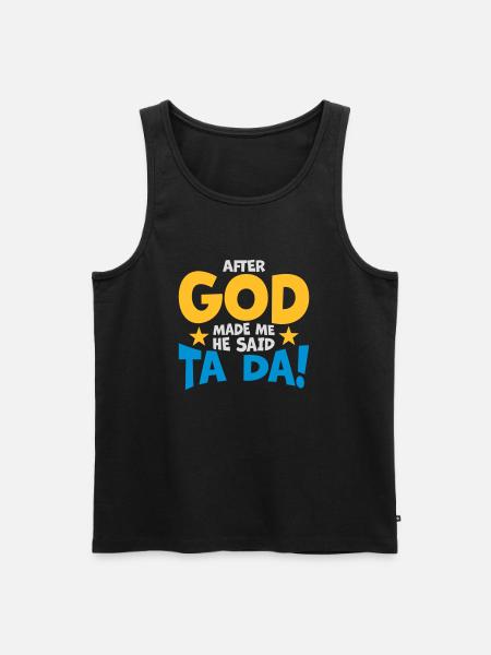 after god made me - Men's Premium Organic Tank Top - black