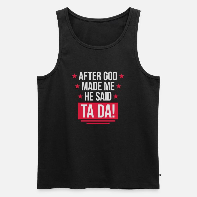 after god made me - Männer Premium Bio Tank Top - Schwarz