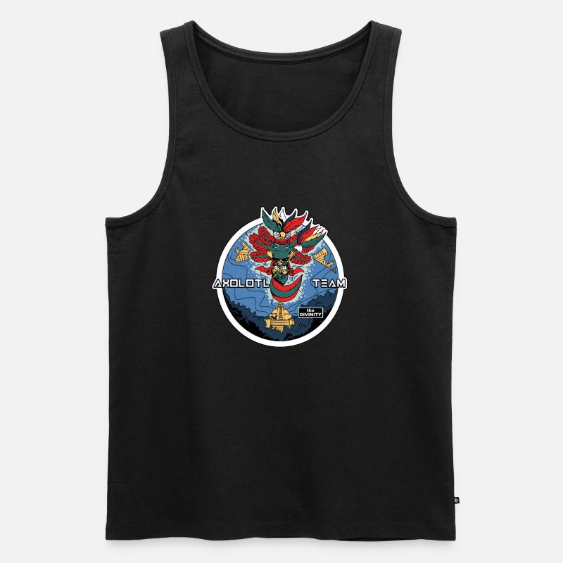 Das antike Axolotl - Männer Premium Bio Tank Top - Schwarz