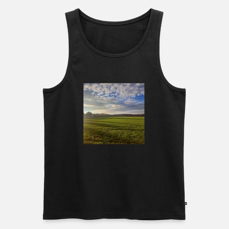 Himmel auf Erden - Männer Premium Bio Tank Top - Schwarz