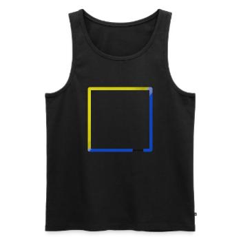 Ukraine - Männer Premium Bio Tank Top - Schwarz - Vorne - AI Model Male 178 light (178cm)