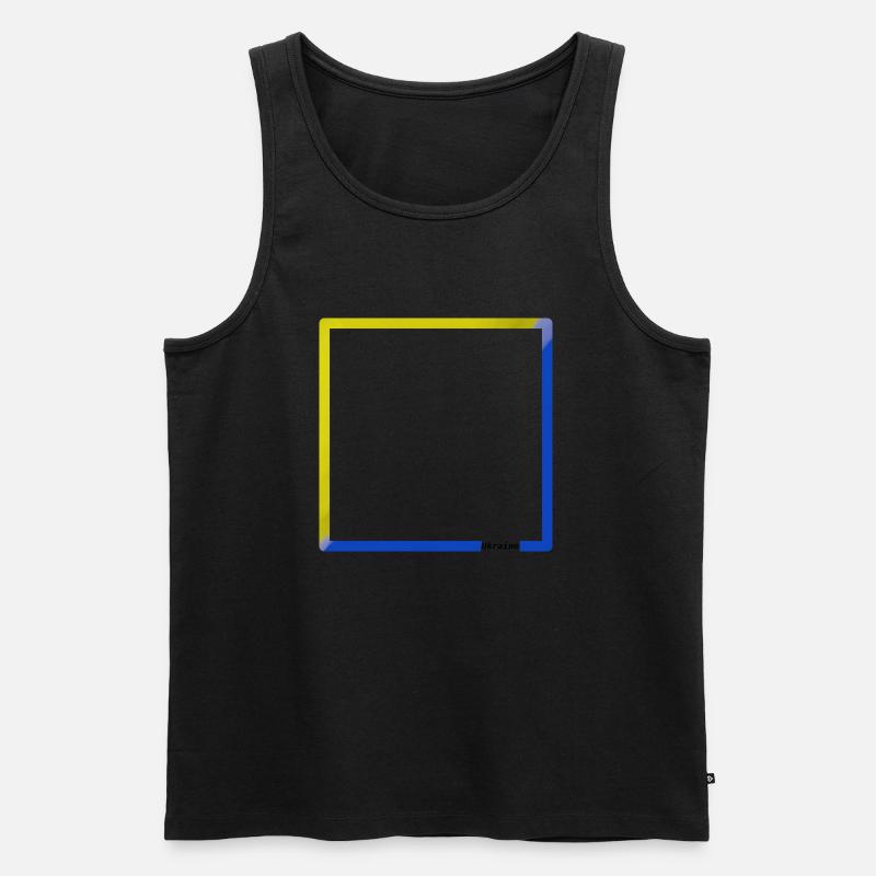 Ukraine - Männer Premium Bio Tank Top - Schwarz
