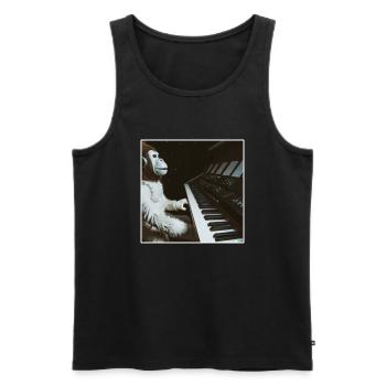 Espace Piano Ape - Débardeur bio Premium Homme - noir - Devant - Michal (187cm)