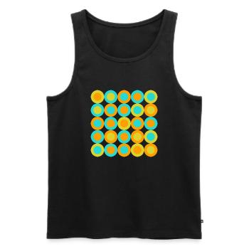 geometric pattern - Männer Premium Bio Tank Top - Schwarz - Vorne - AI Model Male 178 light (178cm)