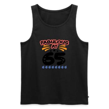 Fabulous At 65 - Men's Premium Organic Tank Top - black - Front - AI Model Male 178 light (178cm)