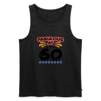 Fabulous At 60 - Männer Premium Bio Tank Top - Schwarz - Vorne - AI Model Male 178 light (178cm)