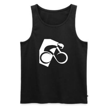 logo vélo - Débardeur bio Premium Homme - noir - Devant - Michal (187cm)