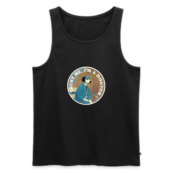Trust Me I Am A Dogtor Funny Dog Doctor - Men's Premium Organic Tank Top - black - Front - AI Model Male 178 light (178cm)