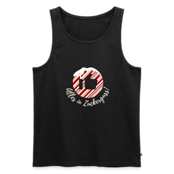 Weihnachten - Alles in Zuckerguss - Spruch - Männer Premium Bio Tank Top - Schwarz - Vorne - AI Model Male 178 light (178cm)