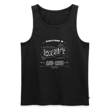 birthday present idea cat butt tshirts cat humor - Men's Premium Organic Tank Top - black - Front - AI Model Male 178 light (178cm)
